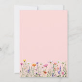 Invitation Un Baby shower Floral Rose Un Peu Fleur sauvage (Dos)