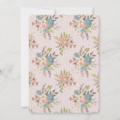 Invitation Un Baby shower Floral spécial Bunny (Dos)