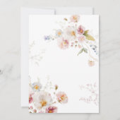 Invitation Un Baby shower Floral Un Petit Citrouille (Dos)