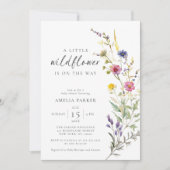 Invitation Un Baby shower Floral Un Petit Fleur sauvage (Devant)