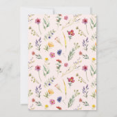 Invitation Un Baby shower Floral Un Petit Fleur sauvage (Dos)