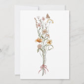 Invitation Un Baby shower Floral Un Petit Fleur sauvage (Dos)