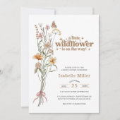 Invitation Un Baby shower Floral Un Petit Fleur sauvage (Devant)