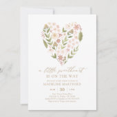 Invitation Un Baby shower Floral Un Peu Amoureux (Devant)