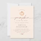 Invitation Un Baby shower Floral Un Peu Citrouille (Devant)