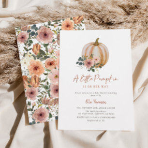 Invitation Un Baby shower Floral Un Peu Citrouille