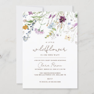 Invitation Un Baby shower Floral Un Peu Fleur sauvage