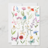 Invitation Un Baby shower neutre un peu Fleur sauvage (Dos)