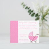 Invitation Un Baby shower Rose De Transport A Été Invité (Debout devant)