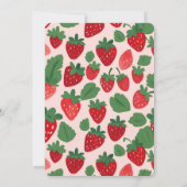 Invitation Un Baby shower rose fraise Berry (Dos)