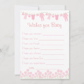 Invitation Un Baby shower Rose Pour Un Jeu De Bébé (Devant)