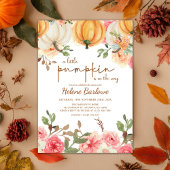 Invitation Un Baby shower Rustique Boho Un Petit Citrouille