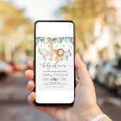 Invitation Un Baby shower Safari garçon sauvage