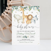 Invitation Un Baby shower Safari garçon sauvage
