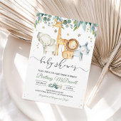 Invitation Un Baby shower Safari garçon sauvage
