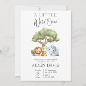 Invitation Un Baby shower Safari sauvage à la Jungle (Devant)