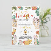 Invitation un baby shower safari un peu sauvage (Debout devant)