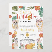 Invitation un baby shower safari un peu sauvage (Devant / Derrière)