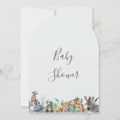 Invitation Un Baby shower Safari Un Peu Sauvage (Dos)