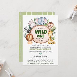 Invitation Un Baby shower Safari Un Peu Sauvage