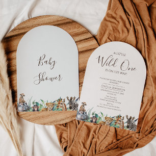 Invitation Un Baby shower Safari Un Peu Sauvage