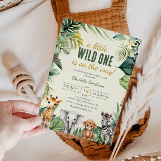 Invitation Un Baby shower Safari Un Peu Sauvage