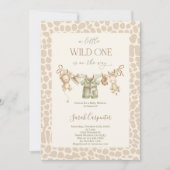 Invitation Un Baby shower Safari un peu sauvage (Devant)