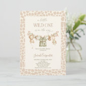 Invitation Un Baby shower Safari un peu sauvage (Debout devant)