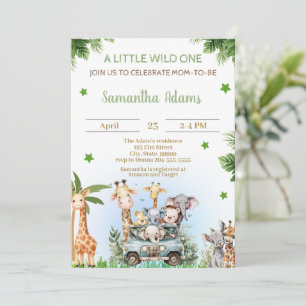 Invitation Un Baby shower sauvage pour garçon