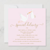 Invitation Un Baby shower spécial Couples de livraison (Devant)