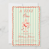 Invitation Un Baby shower Tini One Martini (Devant)