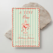 Invitation Un Baby shower Tini One Martini