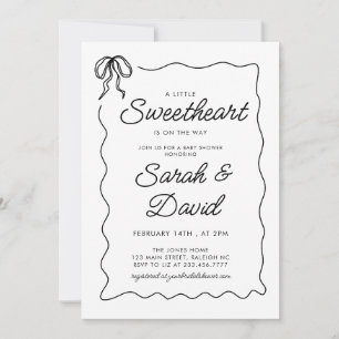 Invitation Un Baby shower Un Peu Amoureux Valentines Bow
