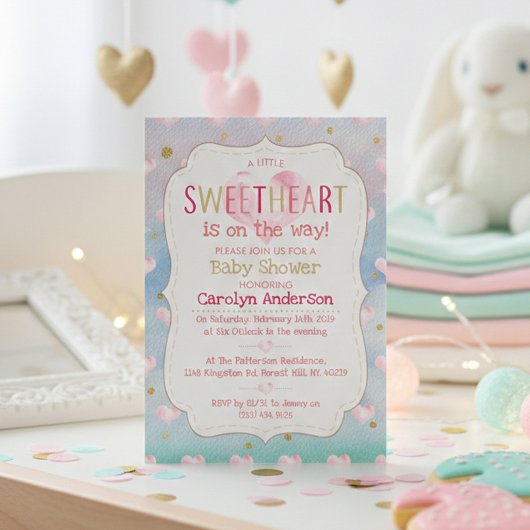 Invitation Un Baby shower Un Peu Chéri
