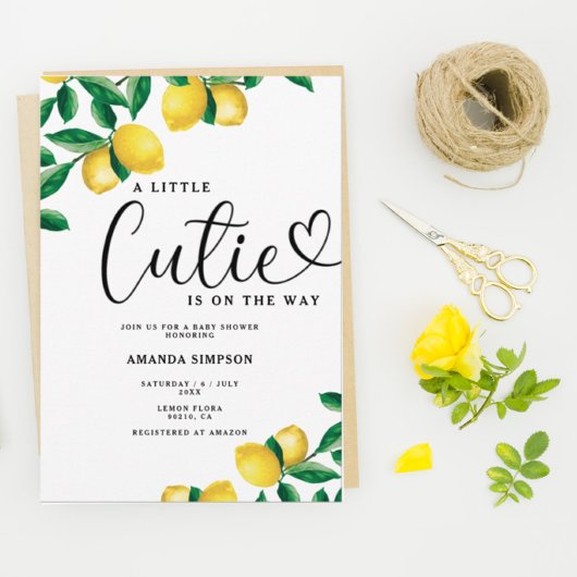 Invitation Un baby shower Un Peu Cutie