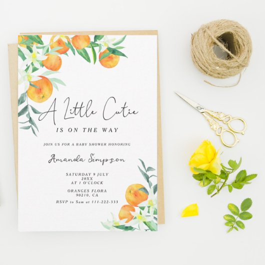 Invitation Un baby shower Un Peu Cutie