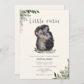 Invitation Un baby shower Un Peu Cutie (Devant / Derrière)