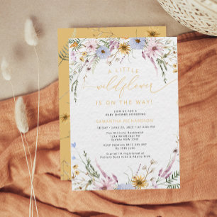 Invitation Un Baby shower Un Peu Fleur sauvage