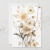 Invitation Un Baby shower Un Peu Fleur sauvage Et Neutre Pour (Dos)