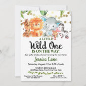 Invitation Un Baby shower Un Peu Sauvage (Devant)