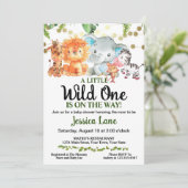 Invitation Un Baby shower Un Peu Sauvage (Debout devant)