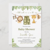 Invitation Un Baby shower Un Peu Sauvage (Devant)