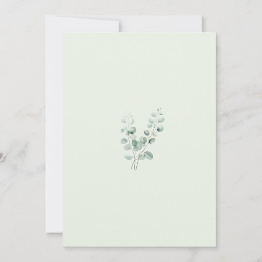 Invitation Un Baby shower Un Peu Sauvage Animaux Eucalyptus (Dos)