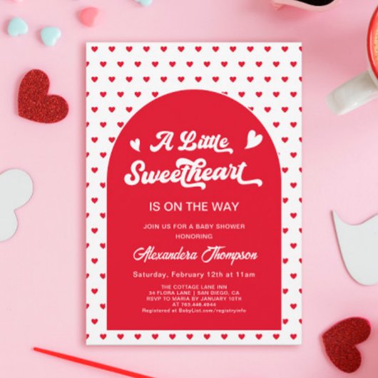Invitation Un Baby shower Valentin un peu amoureux Neutral