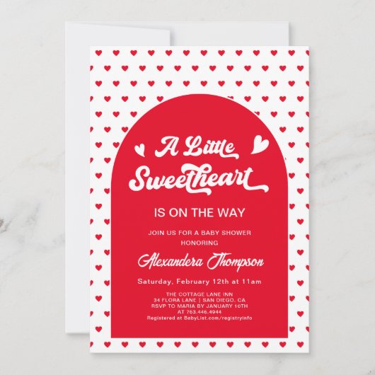Invitation Un Baby shower Valentin un peu amoureux Neutral (Devant)
