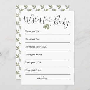 Invitation Un Baby shower Verdoyant Pour Bébé