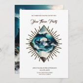 Invitation Un bain à vapeur Orca dans la vague. (Devant / Derrière)