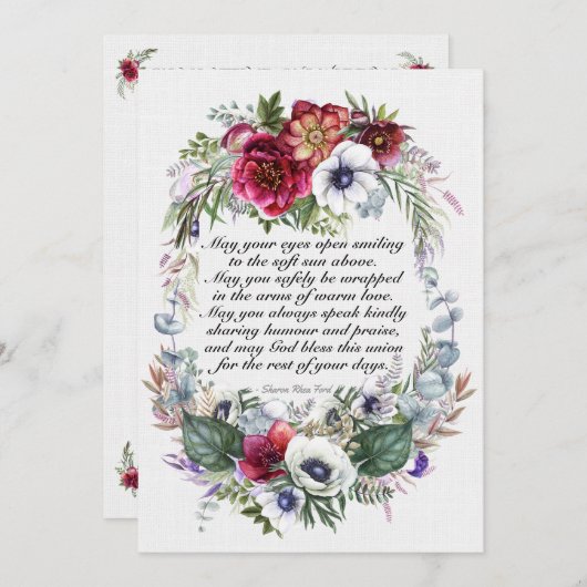 Invitation Un Beau Jour Pour Un Mariage (Devant / Derrière)