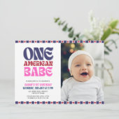 Invitation Un bébé américain 4 juillet 1er anniversaire (Debout devant)