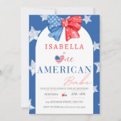 Invitation Un bébé américain 4 juillet 1er anniversaire (Devant)
